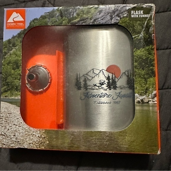 🔴Ozark Trail 7.5oz Stainless Steel Flask - Picture 1 of 4